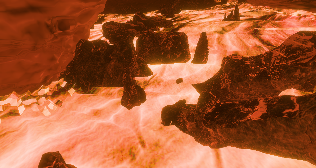 Lava environment without blending