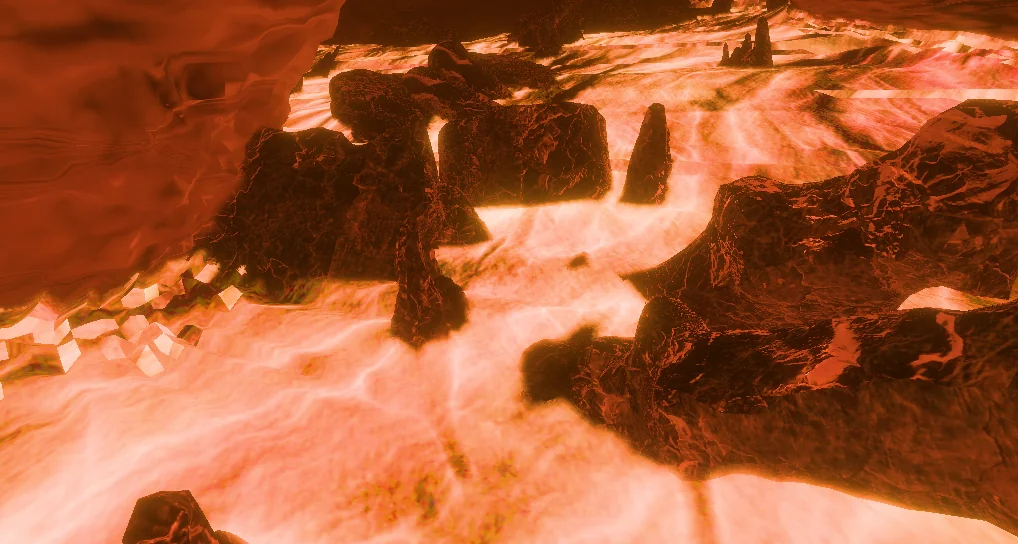 Lava environment with blending