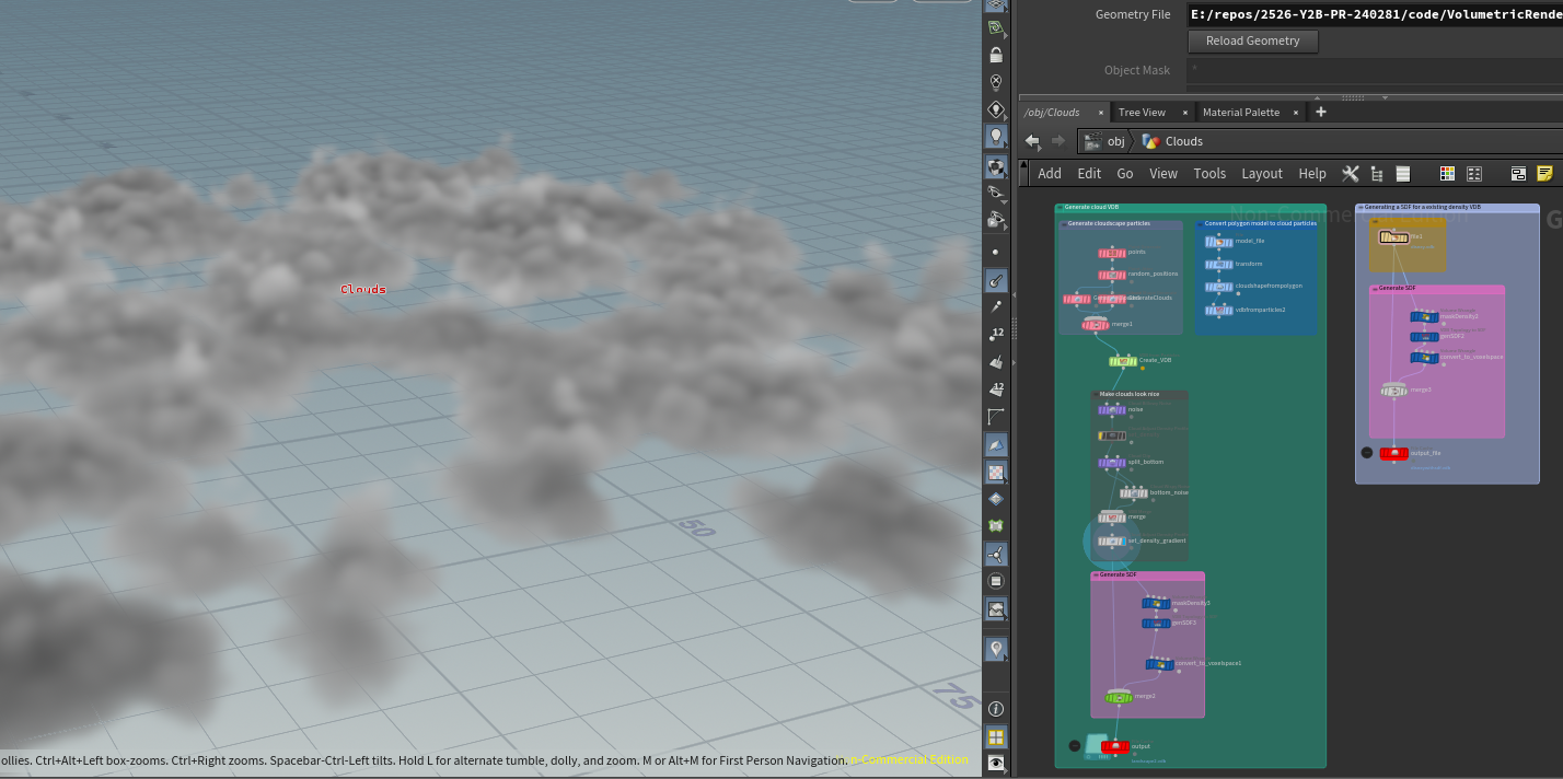 Clouds in houdini
