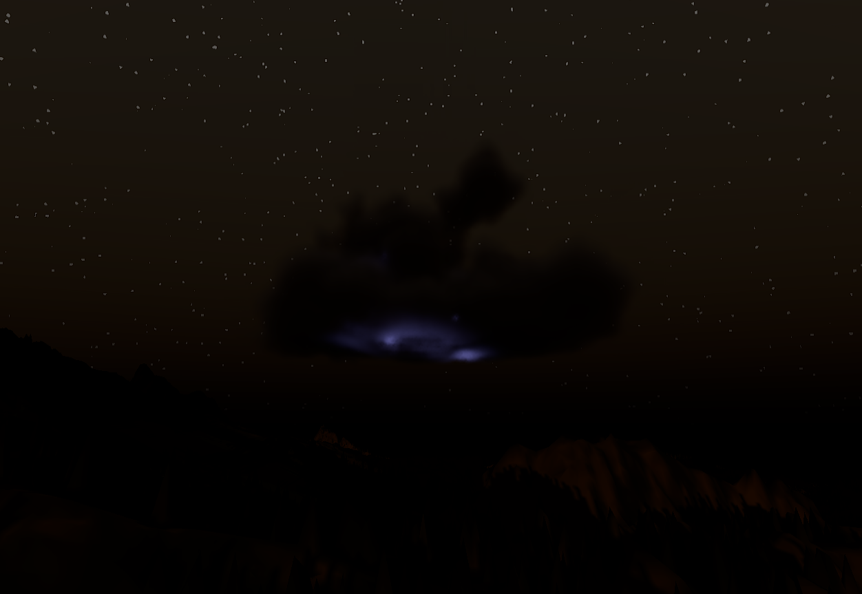 Cloud with lightning