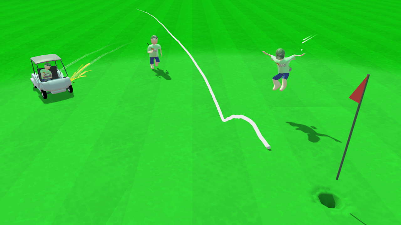 Players running around